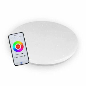 COMMEL Wifi-s okos mennyezeti lámpa 12W, 1200lm, 26mm, RGB, csillogós (407-801) kép