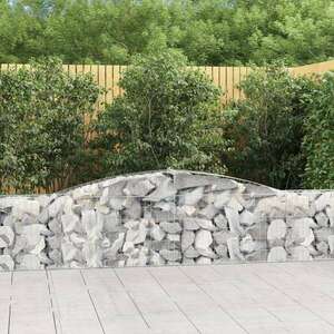 vidaXL 25 db íves horganyzott vas gabion kosár 400x30x60/80 cm kép