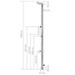 vidaXL rozsdamentes acél kerti zuhany 220 cm kép