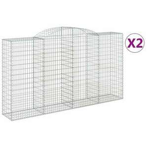 2 db íves horganyzott vas gabion kosár 300x50x160/180 cm kép