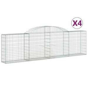 4 db íves horganyzott vas gabion kosár 300x30x80/100 cm kép