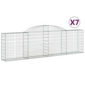 7 db íves horganyzott vas gabion kosár 300x30x80/100 cm kép