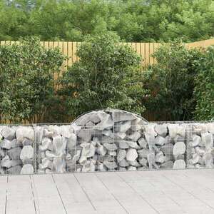 vidaXL 50 db íves horganyzott vas gabion kosár 200x50x60/80 cm kép