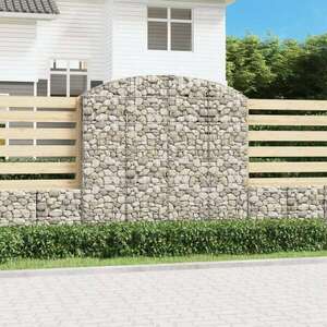 vidaXL íves horganyzott vas gabion kosár 200x30x180/200 cm kép