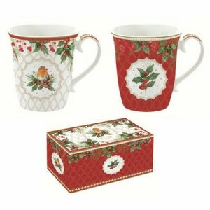 R2S.1172CHBE Porcelán bögreszett 2db-os, 275ml, dobozban, Christmas Berries kép