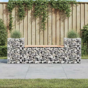 vidaXL tömör duglászfenyő gabion kerti pad 183x41x60, 5 cm kép