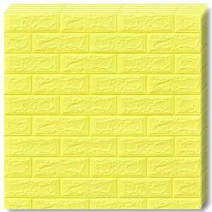 90x Brick Wallpaper 3D Teno® készlet, fedofelület 47, 7 nm, öntapadós, vízálló, könnyen felszerelheto, modern dizájn, 70x77 cm, sárga kép