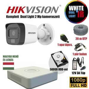 Hikvision AcuSense 2MP TurboHD Dual Light kamera rendszer 1db kamerával és 500GB HDD-vel kép