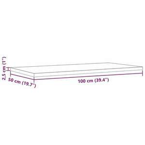 vidaXL 4 db tömör fenyőfa téglalap alakú asztallap 100 x 50 x 2, 5 cm kép