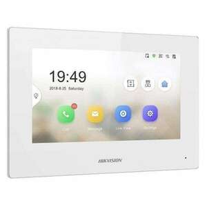 Hikvision IP kaputelefon - DS-KH6320-WTE1-W (beltéri egység, 7" touch screen, wifi, PoE) kép