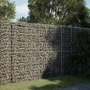 vidaXL horganyzott vas gabion kosár fedéllel 200 x 100 x 200 cm kép