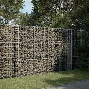 vidaXL horganyzott vas gabion kosár fedéllel 200 x 100 x 150 cm kép