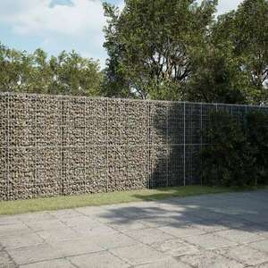 vidaXL horganyzott vas gabion kosár fedéllel 1000 x 50 x 200 cm kép