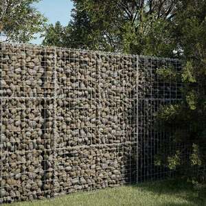 vidaXL horganyzott vas gabion kosár fedéllel 100 x 50 x 150 cm kép