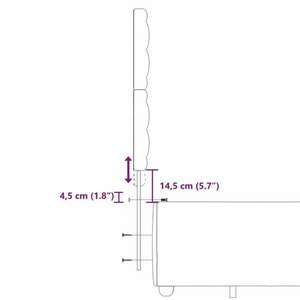 vidaXL sötétbarna szövet rugós ágy matraccal 200 x 200 cm kép