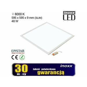 LED panel 60x60 48w mennyezeti lámpa 6000k hideg fehér kép