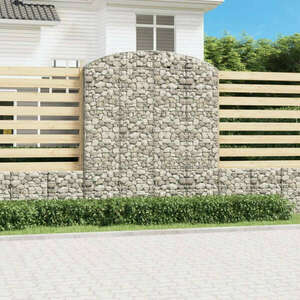 vidaXL íves horganyzott vas gabion kosár 200x50x220/240 cm kép