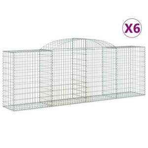 vidaXL íves horganyzott vas gabion kosár 300 x 50 x 100/120 cm kép