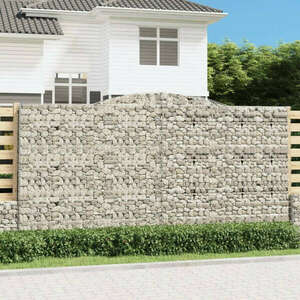 Íves horganyzott vas gabion kosár 400x30x200/220 cm kép