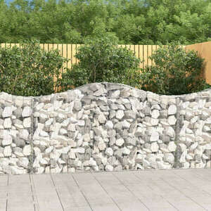 vidaXL 30 db íves horganyzott vas gabion kosár 200x30x100/120 cm kép