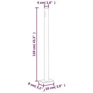 vidaXL krémszínű behúzható oldalsó terasznapellenző 180 x 500 cm kép