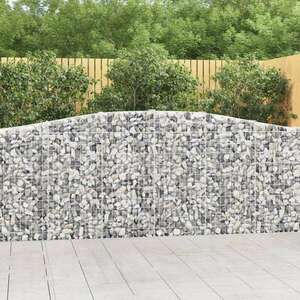 vidaXL 15 db íves horganyzott vas gabion kosár 400x30x100/120 cm kép