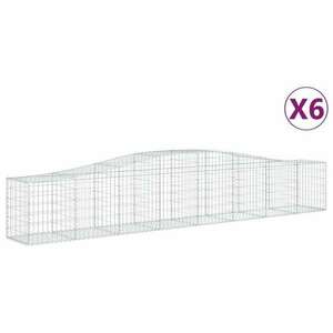 6 db íves horganyzott vas gabion kosár 400x50x60/80 cm kép