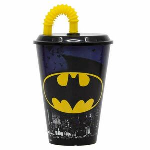 Batman műanyag szívószálas pohár - 430 ml kép