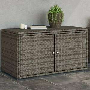 vidaXL szürke polyrattan kerti tárolószekrény 110 x 55 x 60, 5 cm kép