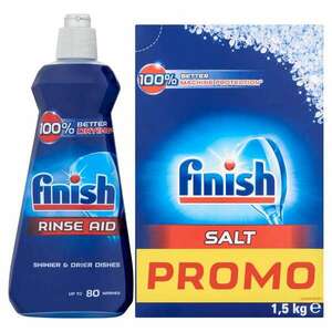 Finish gépi Regeneráló só 1, 5kg + Finish Shine and Protect gépi Öblítő 400ml kép