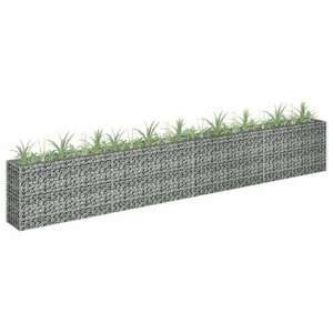 vidaXL horganyzott acél gabion magaságyás 360 x 30 x 60 cm kép