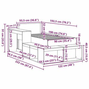 vidaXL viaszbarna tömör fenyőfa ágy matrac nélkül 90 x 190 cm kép