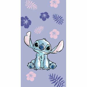 Lila pamut gyerek fürdőlepedő 70x140 cm Lilo and Stitch – Jerry Fabrics kép