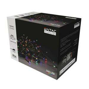 Entac Christmas IP44 240 LED fényfüzér Multicolor 24m (ECL-240-MC) (ECL-240-MC) kép