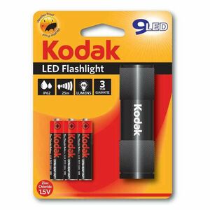 Kodak Elemlámpa 9 x LED (+3AAA) fekete kép