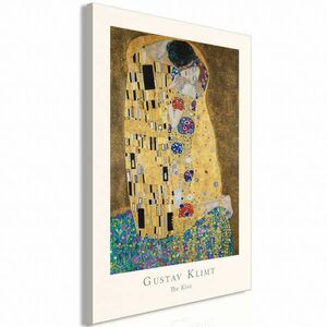 Gustav Klimt - A csók (1 rész) Függőleges 60x90 - vászonkép kép