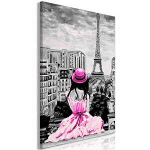 Paris Color (1 rész) Függőleges Pink 80x120 - vászonkép kép