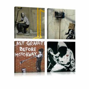 Banksy – Street Art 90x90 - vászonkép kép