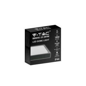 Vtac 18W fekete LED Mennyezeti lámpa négyszög LED PANEL 4000K IP44 7643 V-TAC kép