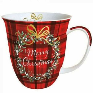 Christmas Plaid porcelánbögre 0, 4L kép