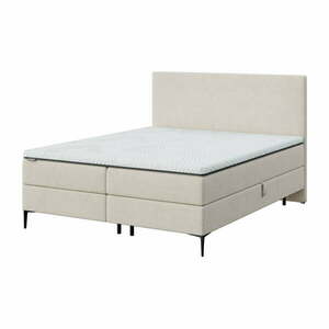 Bézs ágyneműtartós boxspring ágy 160x200 cm Bufo – MESONICA kép