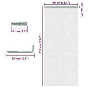 vidaXL alumínium láncos ajtószúnyogháló 90 x 212 cm kép