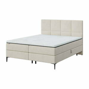 Bézs ágyneműtartós boxspring ágy 180x200 cm Bufo – MESONICA kép