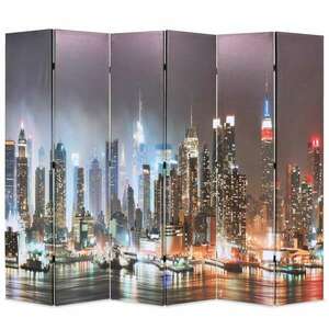 vidaXL éjszakai New York mintás paraván 228 x 170 cm kép