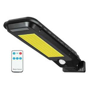 Napelemes kültéri lámpa 30 W COB LED, 24 W, 2000 LM, Mozgás- és alkonyatérzékelős, 2400 Mah-s Akkumulátor, Távirányító kép