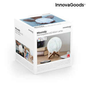 InnovaGoods, Újratölthető Hold Lámpa LED-del, MOONDY, Home LED, Videóbemutatóval kép