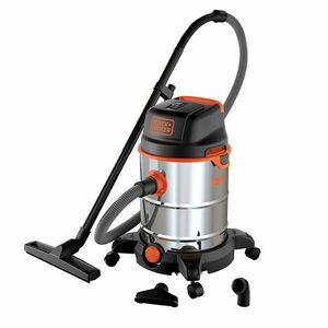 Száraz-nedves porszívó 30L, 1600W, INOX, BLACK+DECKER BXVC30XDE kép