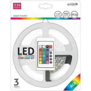 Avide Led szalag bliszter 12v 7.2w smd5050 30led/m rgb ip20 3m ABLSBL12V5050-30RGB kép