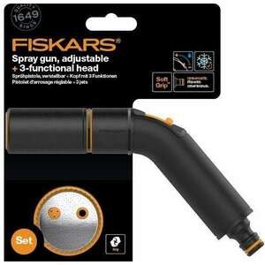 Fiskars Comfort locsolópisztoly, állítható locsolófej + 3 funkciós öntözőfej kép