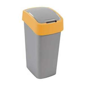 CURVER "PACIFIC FLIP BIN" BILLENŐ FEDELES SZEMETES 50L - Ezüst/sárga kép